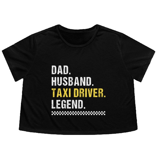 Dad Taxi Driver Flowy Cropped Tees