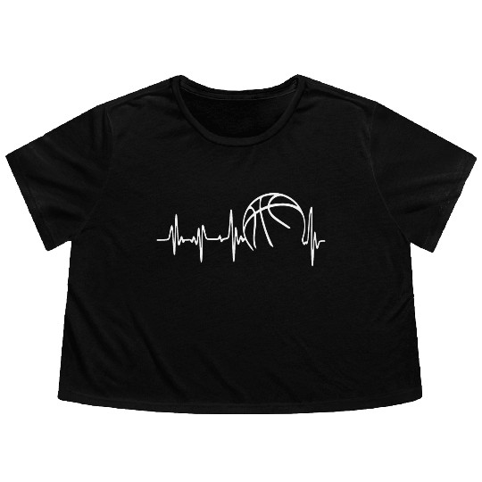 Heartbeat Basketball Flowy Cropped Tees
