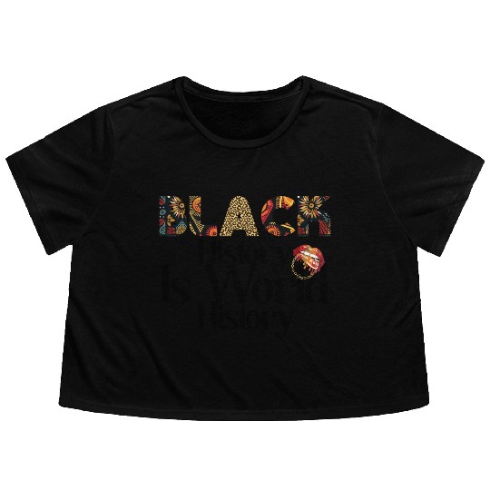 Emancipate: Black History, World Story Flowy Cropped Tees