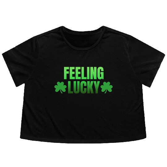 Feeling Lucky Flowy Cropped Tees