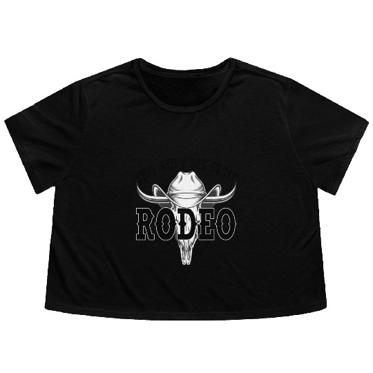 this ain't my first rodeo Flowy Cropped Tees