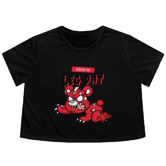 Scream for Leg Day Flowy Cropped Tees