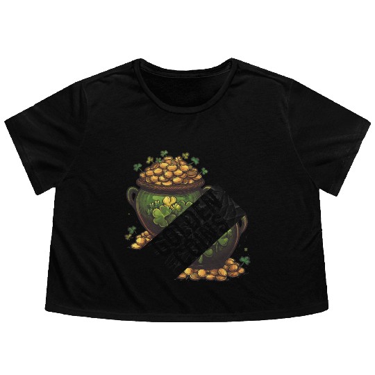 Golden coins, st patricks day Flowy Cropped Tees