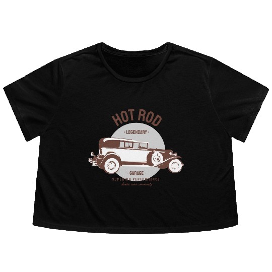 Hot rod legendary, classic car Flowy Cropped Tees