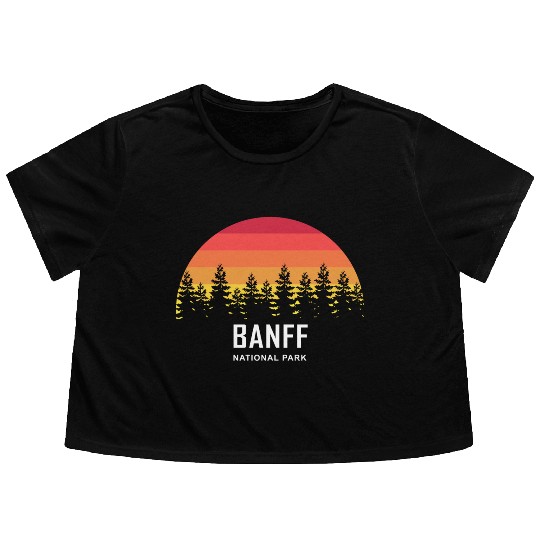 Banff National Park Flowy Cropped Tees
