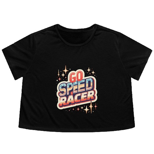 Go speed racer Flowy Cropped Tees