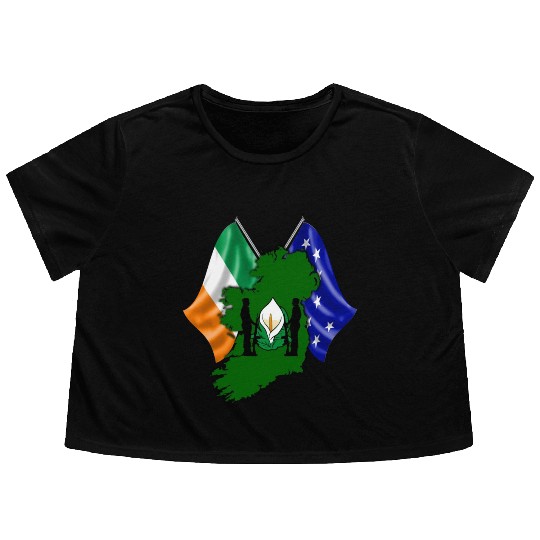 Irish Easter Lily - Designed in Ireland Flowy Cropped Tees