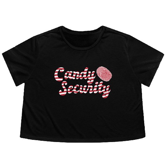 Candy Security Mom Dad Matching Birthday Costume Flowy Cropped Tees