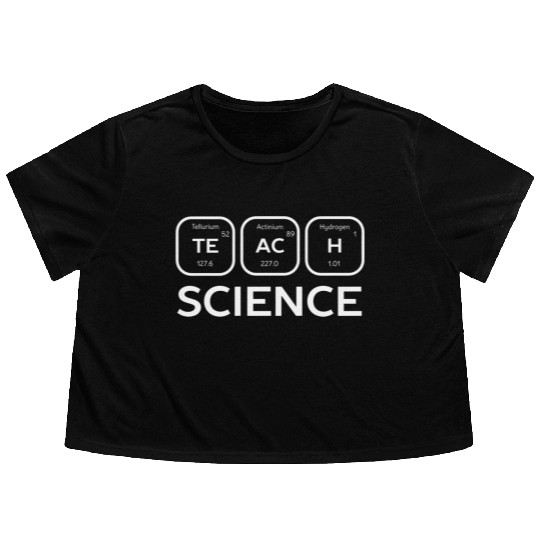 Teach Science Periodic Table of Elements Flowy Cropped Tees