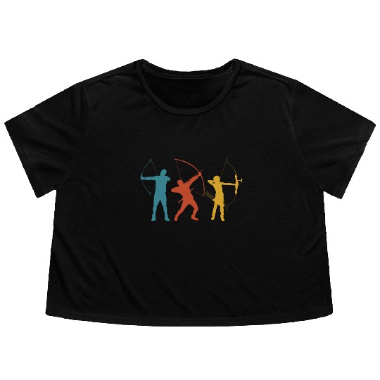 Retro Archer Archery Flowy Cropped Tees