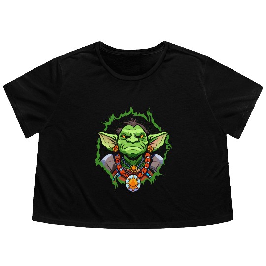 Green Goblin Flowy Cropped Tees