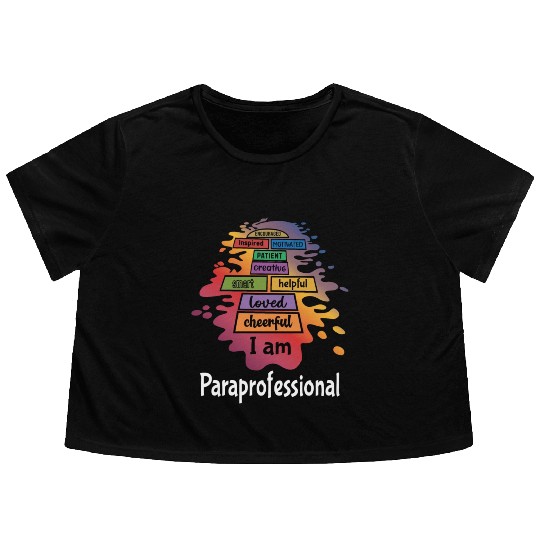 Paraprofessional Teacher Assistant Aide Flowy Cropped Tees