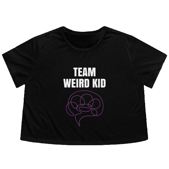 Team Weird Kid Flowy Cropped Tees