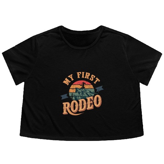 My First Rodeo Flowy Cropped Tees