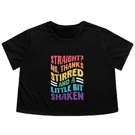 Funny LGBTQ Pride Month Flowy Cropped Tees
