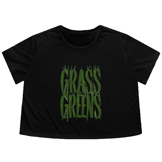 Grass Greens - Spring Season Flowy Cropped Tees