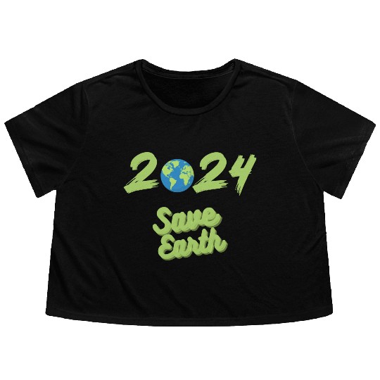 Earth Day Save earth save the planet everyday Flowy Cropped Tees