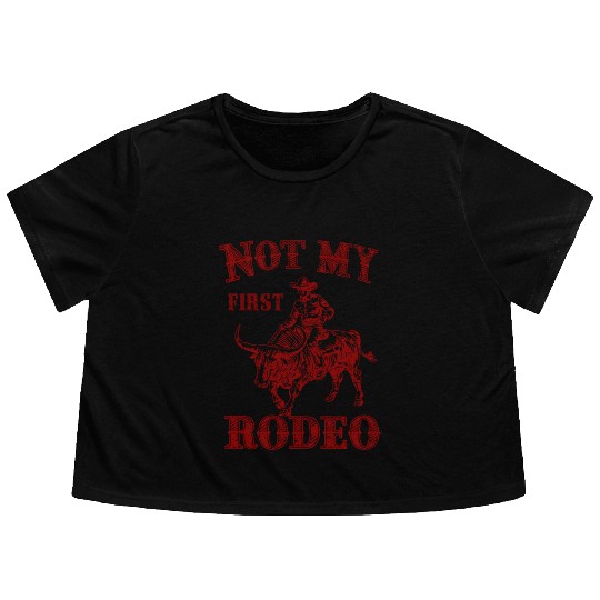 Not My First Rodeo Flowy Cropped Tees