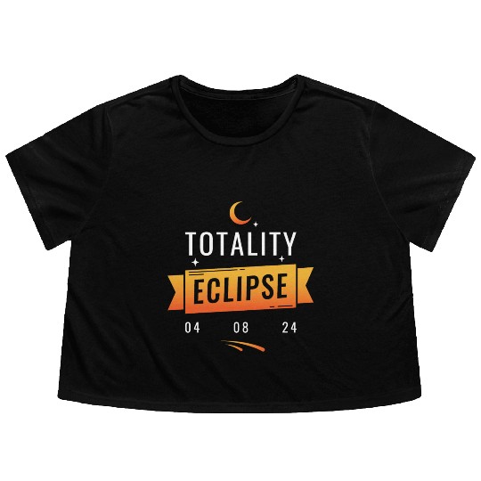 Eclipse Viewing Team solar eclipse 2024 Flowy Cropped Tees