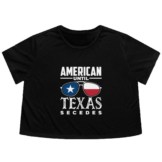 American Girl Texas Secede Flowy Cropped Tees