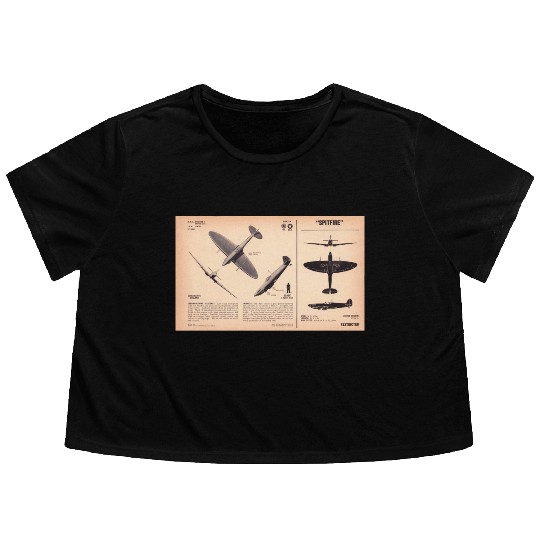 Spitfire Recognition Sheet Flowy Cropped Tees
