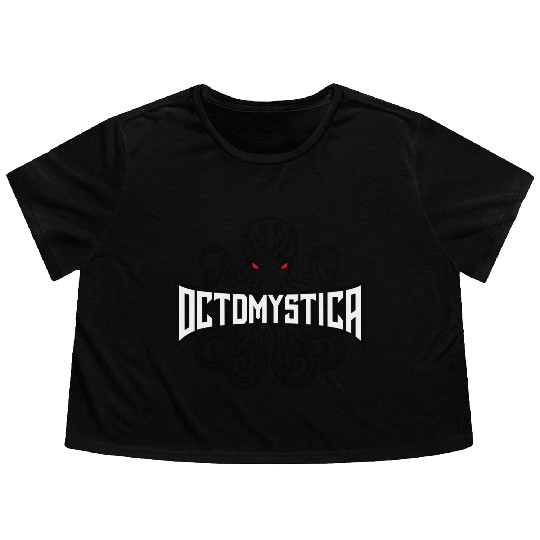 Octomystica Octopus Vector Design 3 Colors Flowy Cropped Tees