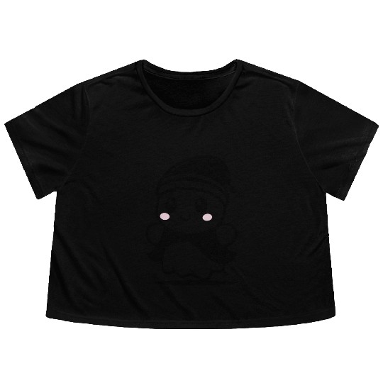 Adorable baby ghost Flowy Cropped Tees