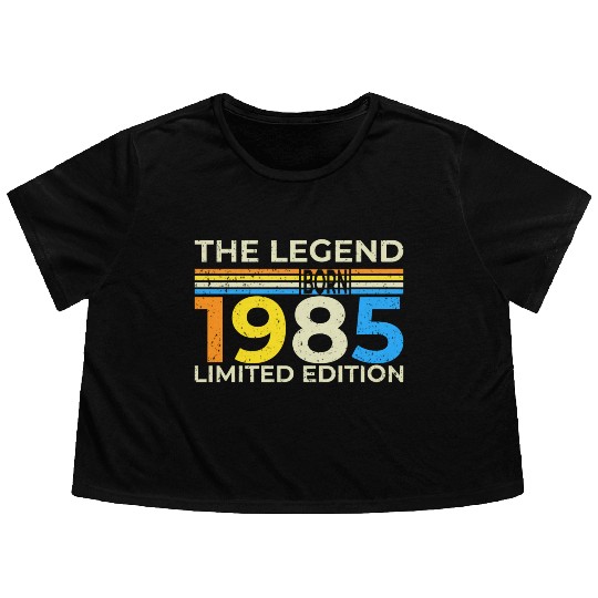 The Legend 1985 Logo Design Limited Edition Flowy Cropped Tees