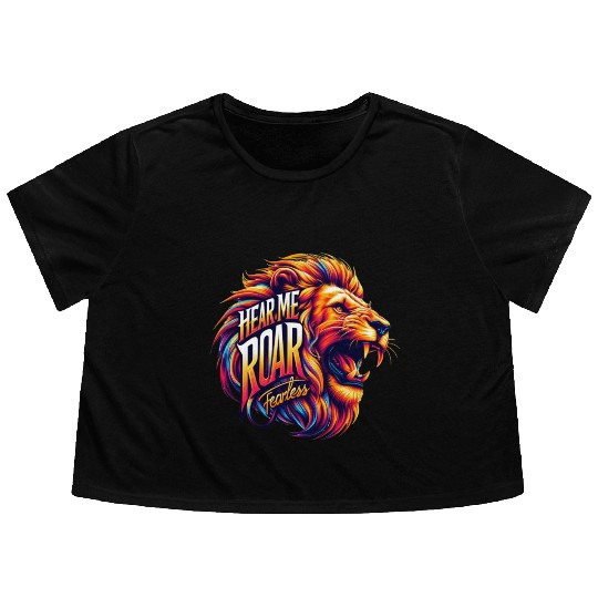 Hear Me Roar: Fearless Flowy Cropped Tees