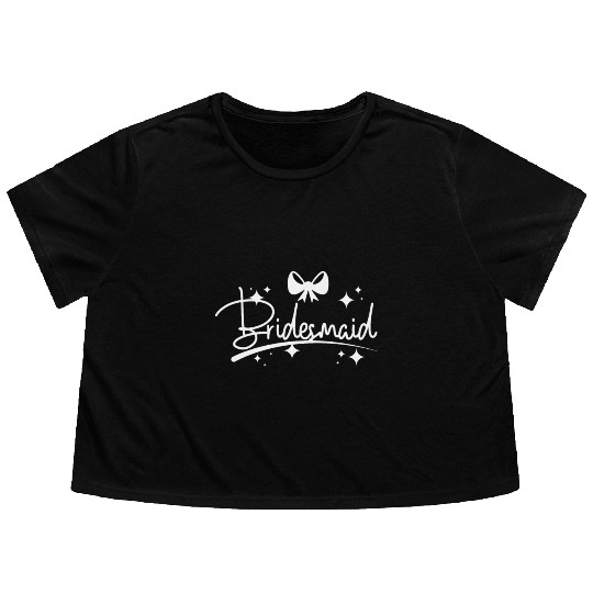 Bridal Shower Team Bride Bridesmaid Flowy Cropped Tees