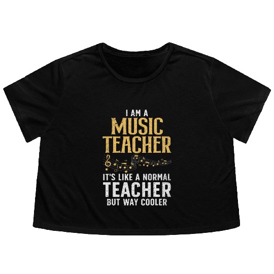 Cool Music Teacher Art School Orchestra Flowy Cropped Tees