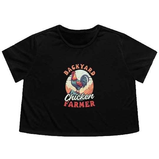 Chicken Farmer Backyard Chicken Farmer Flowy Cropped Tees