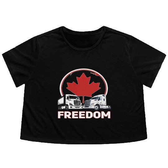 Truckers Freedom Flowy Cropped Tees