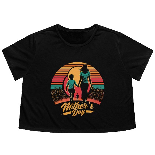 Mothers Day Flowy Cropped Tees