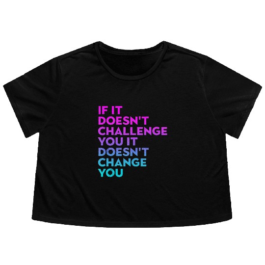 Inspirational Workout Motivational Gym Flowy Cropped Tees