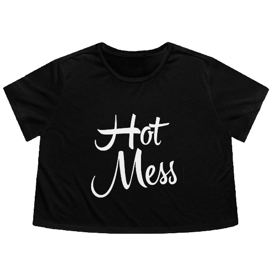 hot Mess Flowy Cropped Tees