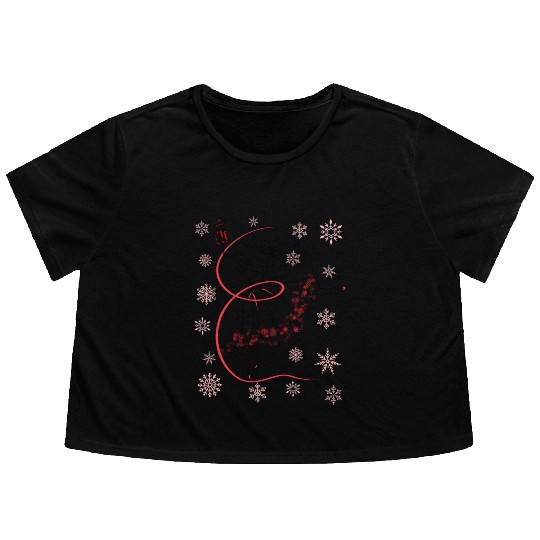 The Nutcracker Ballet and Clara Christmas Holiday Flowy Cropped Tees