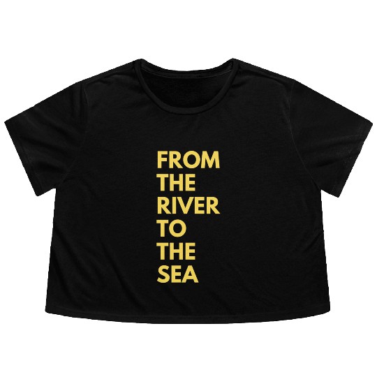 from the river to the sea Flowy Cropped Tees