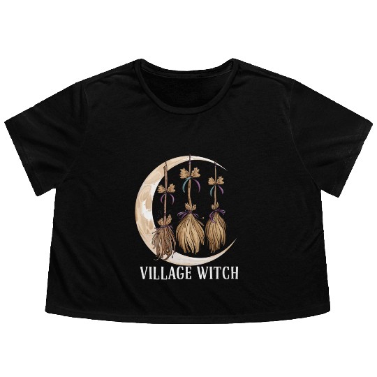 Village Witch Gothic Occult Wicca Pagan Nature Flowy Cropped Tees