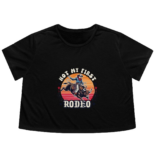 Not My First Rodeo Flowy Cropped Tees