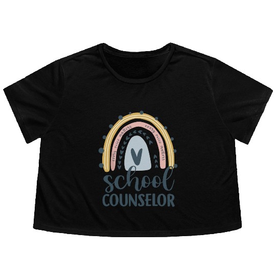 School Counselor Every Voice Matters Elementary Flowy Cropped Tees