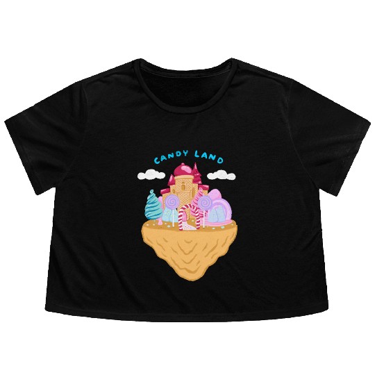 Cute Candy Land Flowy Cropped Tees