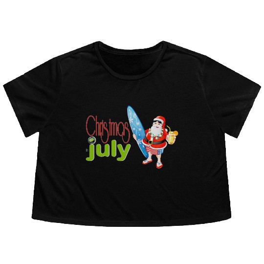 christmas in july Flowy Cropped Tees