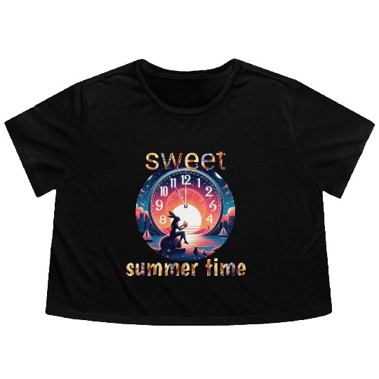 Summer, taim sweet Flowy Cropped Tees