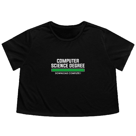 computer science degree Flowy Cropped Tees