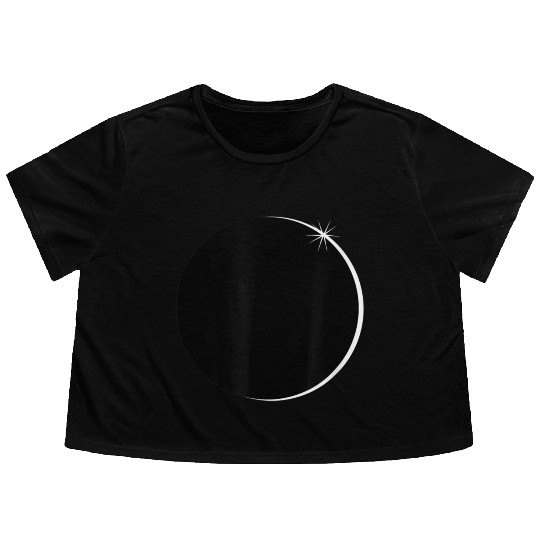 Eclipse Solar System Clothing Science Flowy Cropped Tees