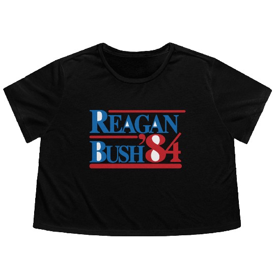 REAGAN BUSH 84 Classic Flowy Cropped Tees