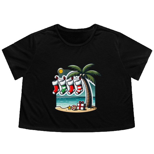 Its Christmas in July folks! Flowy Cropped Tees