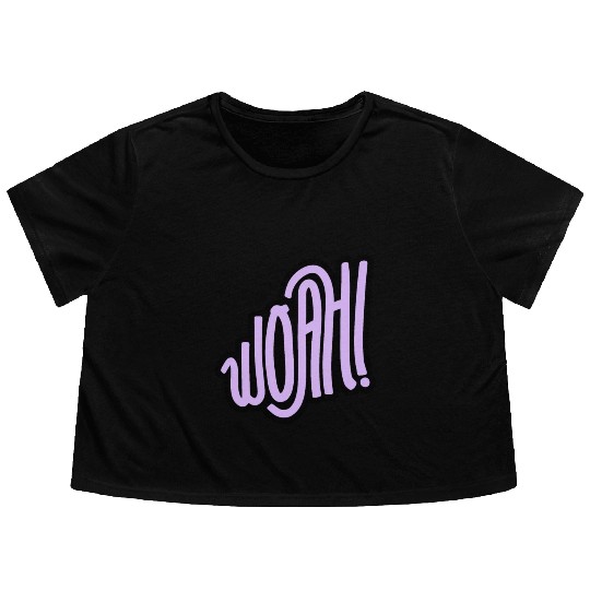 woah surprise Flowy Cropped Tees