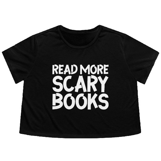 Read More Scary Books Flowy Cropped Tees